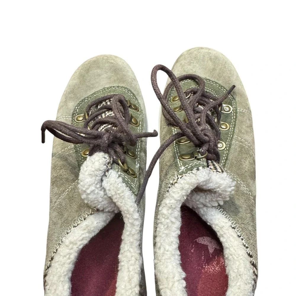 Merrell Shoes Womens Size 8 Dark Olive Ivory Faux Fur Lined‎ Hiking Winter Boots
